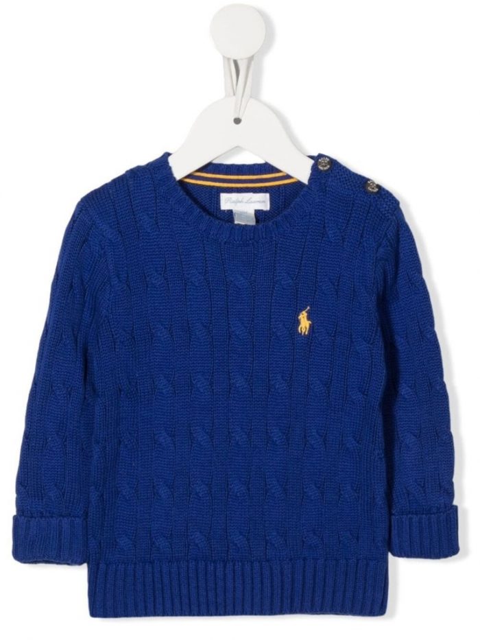 LS CABLE CN-TOPS-SWEATERGRAPHIC ROYAL/C1414