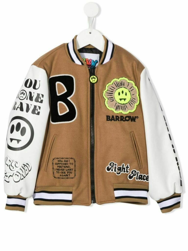 3225 CLOTH ECOLEATHER COLLEGE JACKET UNISEX FANGO/MUD