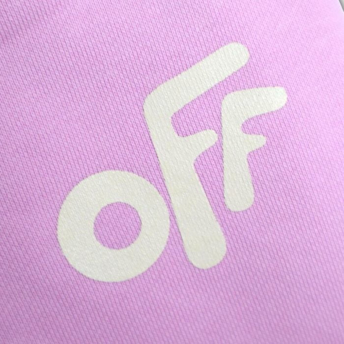 OFF ROUNDED SWEAT SET PINK OFF WHITE