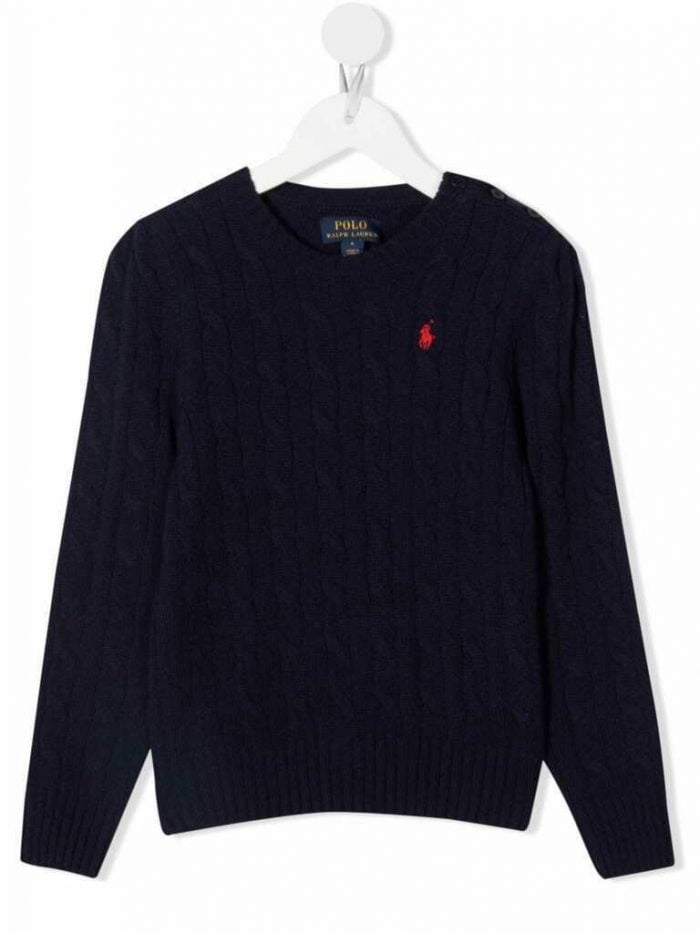 LS CABLE CN-TOPS-SWEATERRL NAVY/C3822