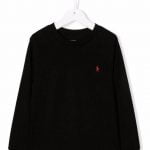 LS CN-KNIT SHIRT S-T-SHIRT BLACK