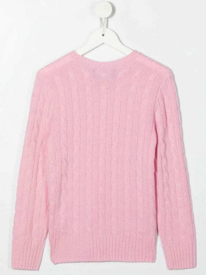 CABLE CN-TOPS-SWEATERCARMEL PINK