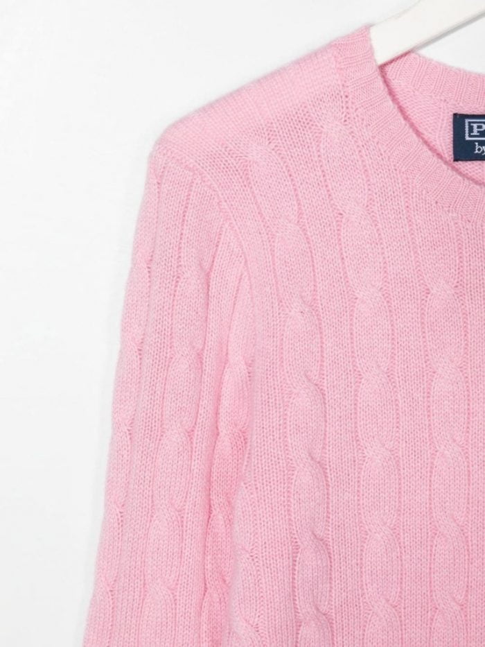 CABLE CN-TOPS-SWEATERCARMEL PINK