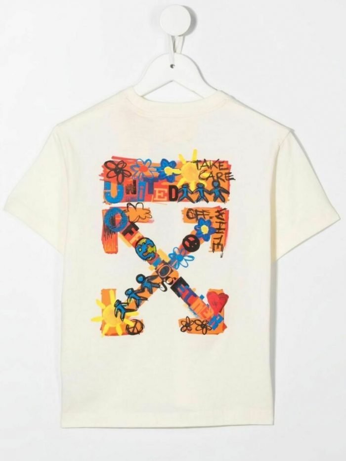 OW TOGETHER TEE S/S OFF WHITE ORANGE