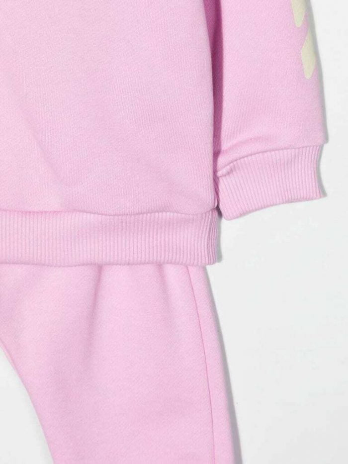 OFF ROUNDED SWEAT SET PINK OFF WHITE