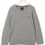 LS CABLE CN-TOPS-SWEATERANDOVER HEATHER/C7932