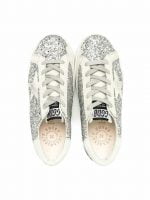 SUPER-STAR GLITTER UPPER SUEDE STAR AND HEELSILVER/ICE