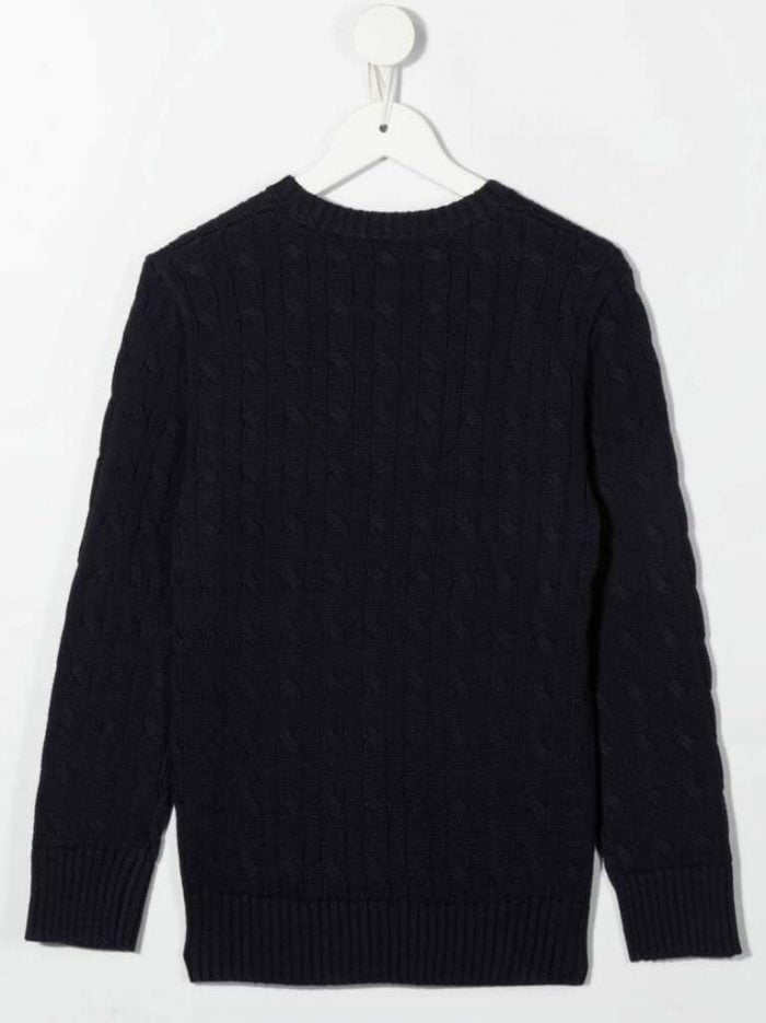 LS CABLE CN-TOPS-SWEATERRL NAVY/C3822